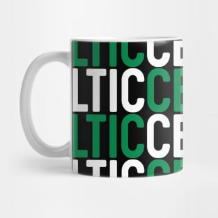 Glasgow Celtic Football Club Green and White Multi Design Mug